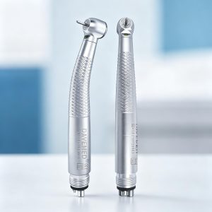 Dental Non-Declining Light High Speed Handpiece with Integrated Head, 4-Hole Multi Spray Push Button Turbine Handpiece